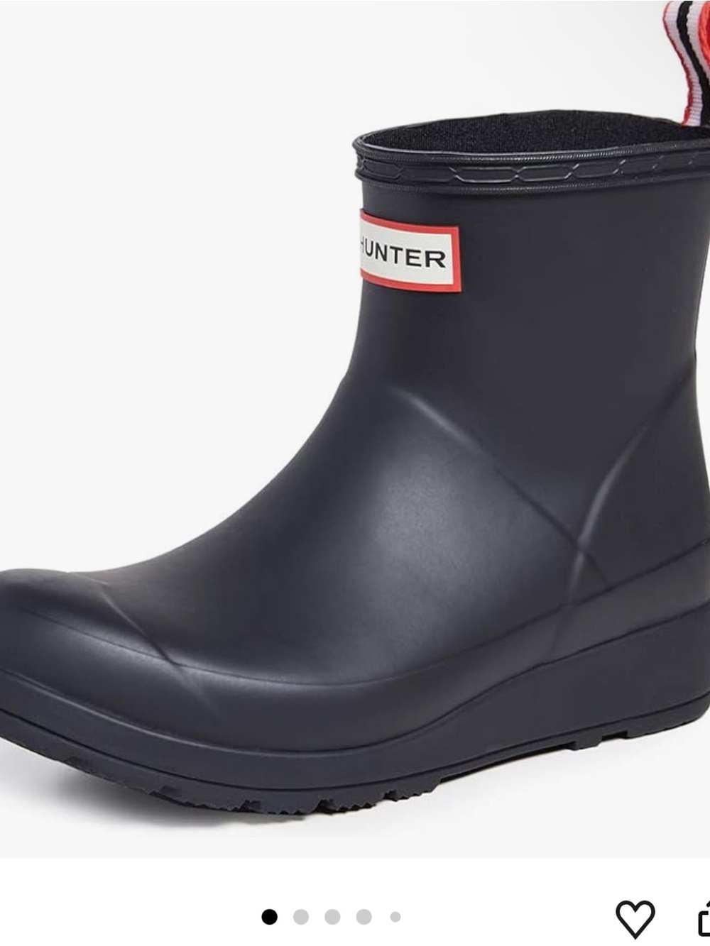 Hunter Black Short Waterproof Rain Boots! New! 8 - Picture 2 of 10